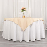 Beige Polyester Table Overlay
