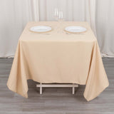 Beige Polyester Tablecloth